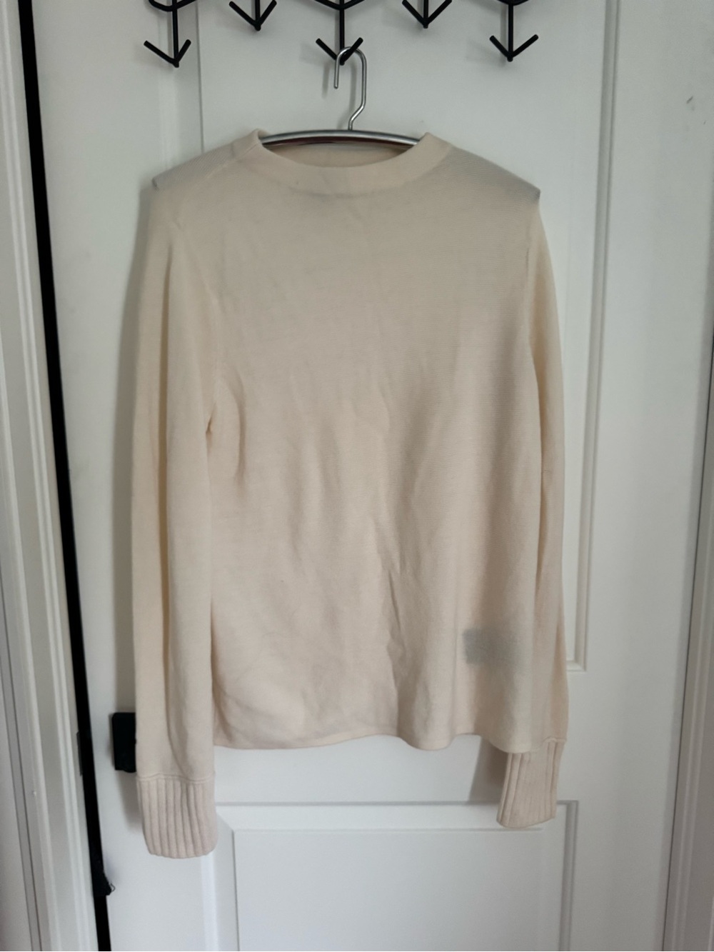 EUC CLUB MONACO Cream wool Long-Sleeve Women’s Sweater